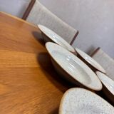 Beige ceramic deep plates