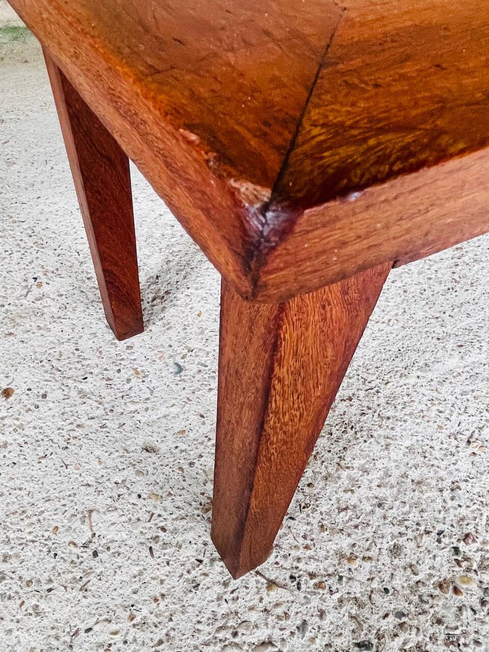 Vintage oak farmhouse coffee table, circa 1950's
