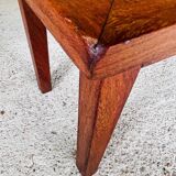 Table basse vintage de ferme en chêne, circa 1950