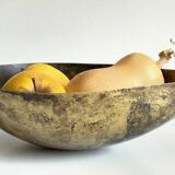 Vintage brass drop-shaped fruit bowl