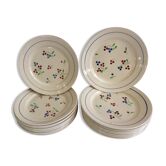 Set of 9 plates and 9 dessert plates Lunéville