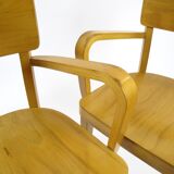 Set of 4 wooden dining chairs, 1960s