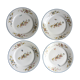 4 assiettes en porcelaine papillons