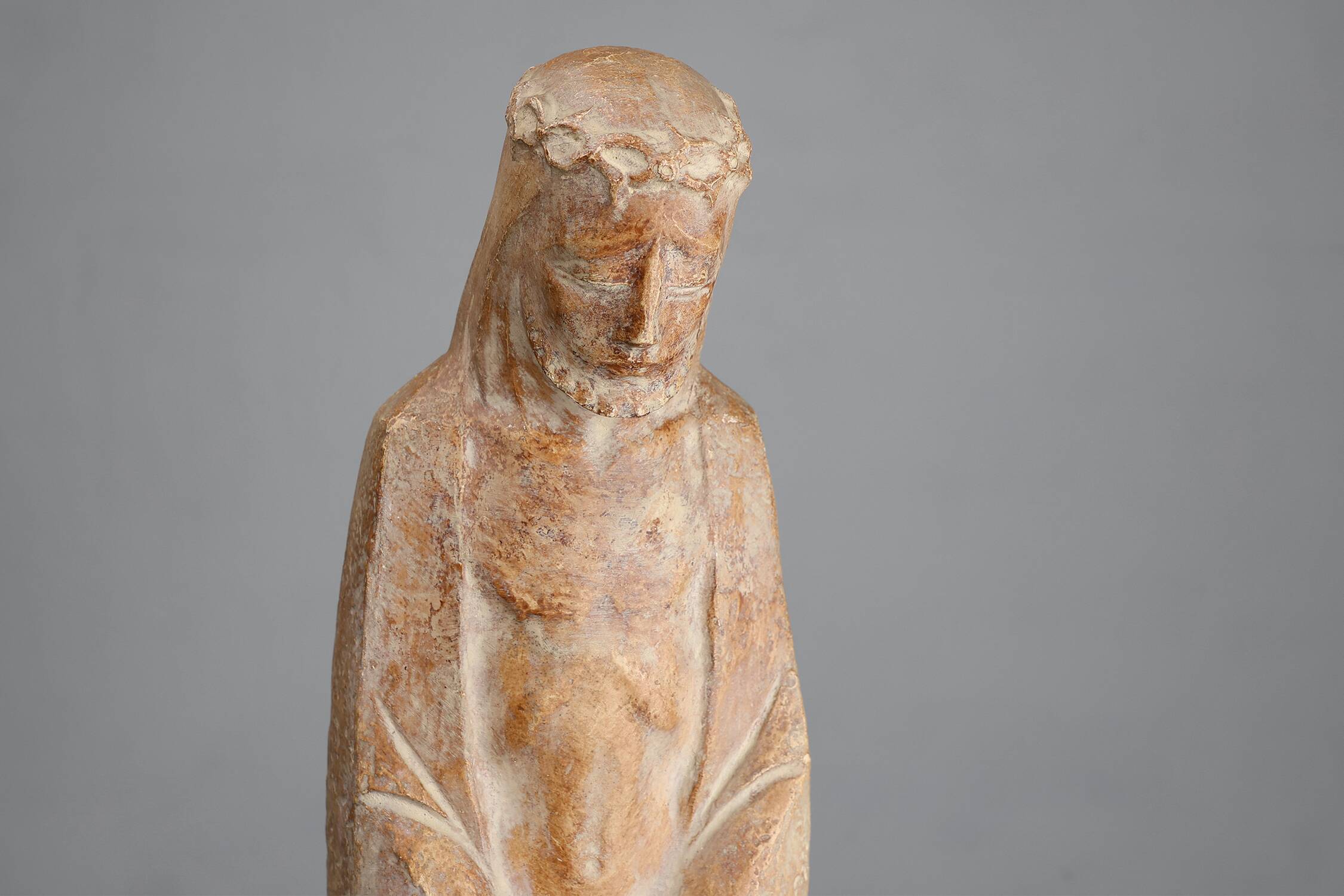 Religious Statue Jesus Christ in Art Deco style by belgian artist André Tea