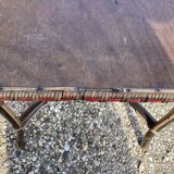 Wooden and wicker table