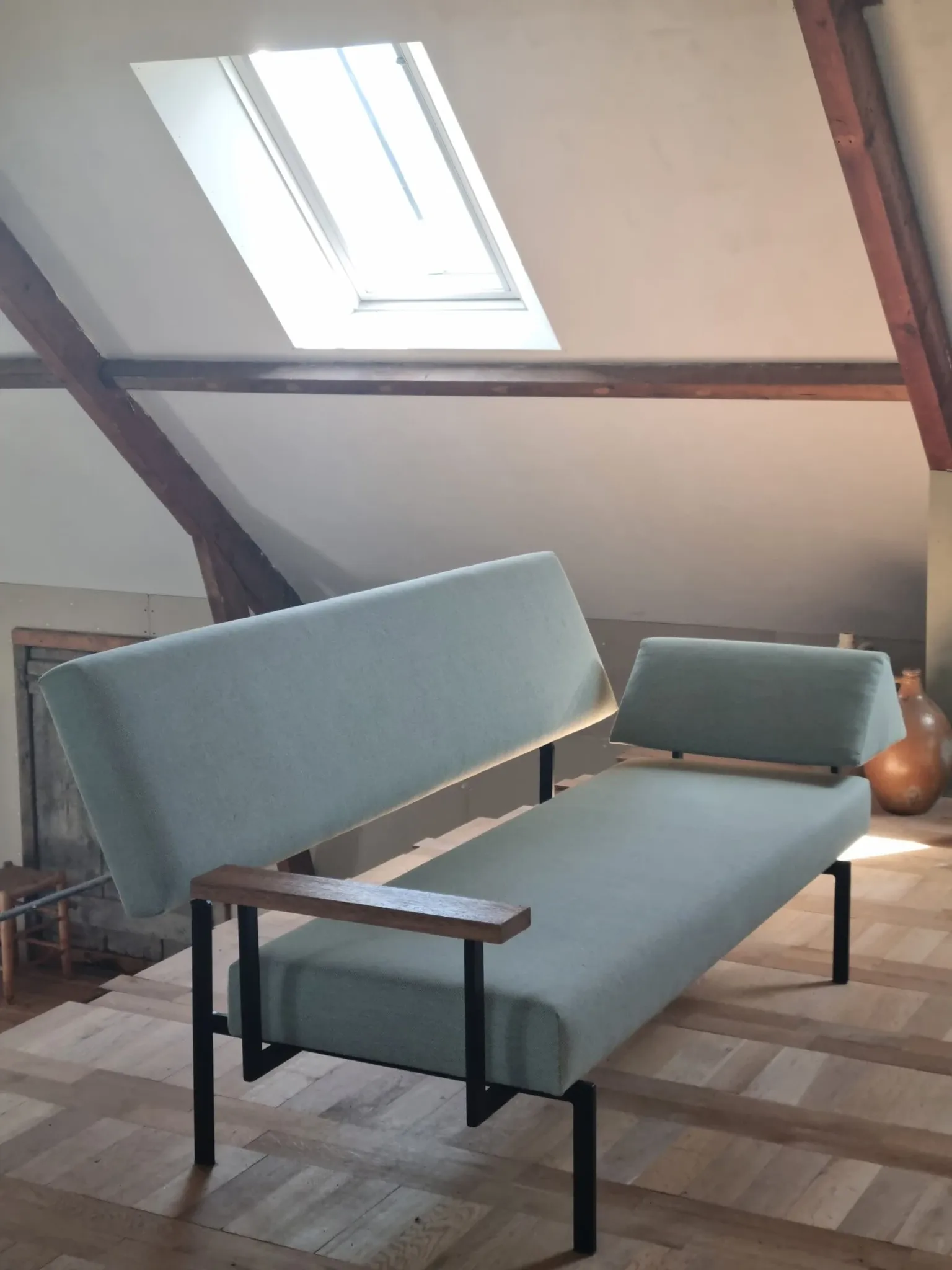 Dutch mid-century modern daybed / sofa, Netherlands, 1960s