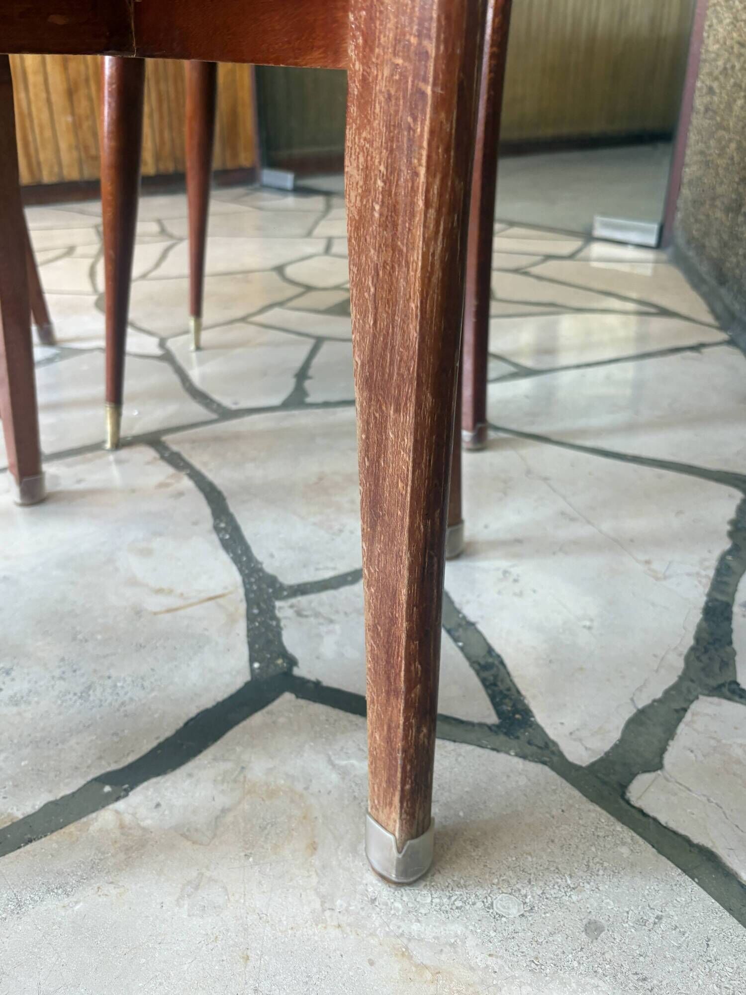 Set of mid-century Scandinavian-inspired chairs.