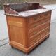 Commode chêne et marbre