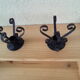 Wrought iron candlesticks year 60 vintage.