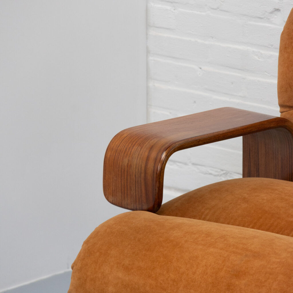 Italian Armchair Chenille 1970s