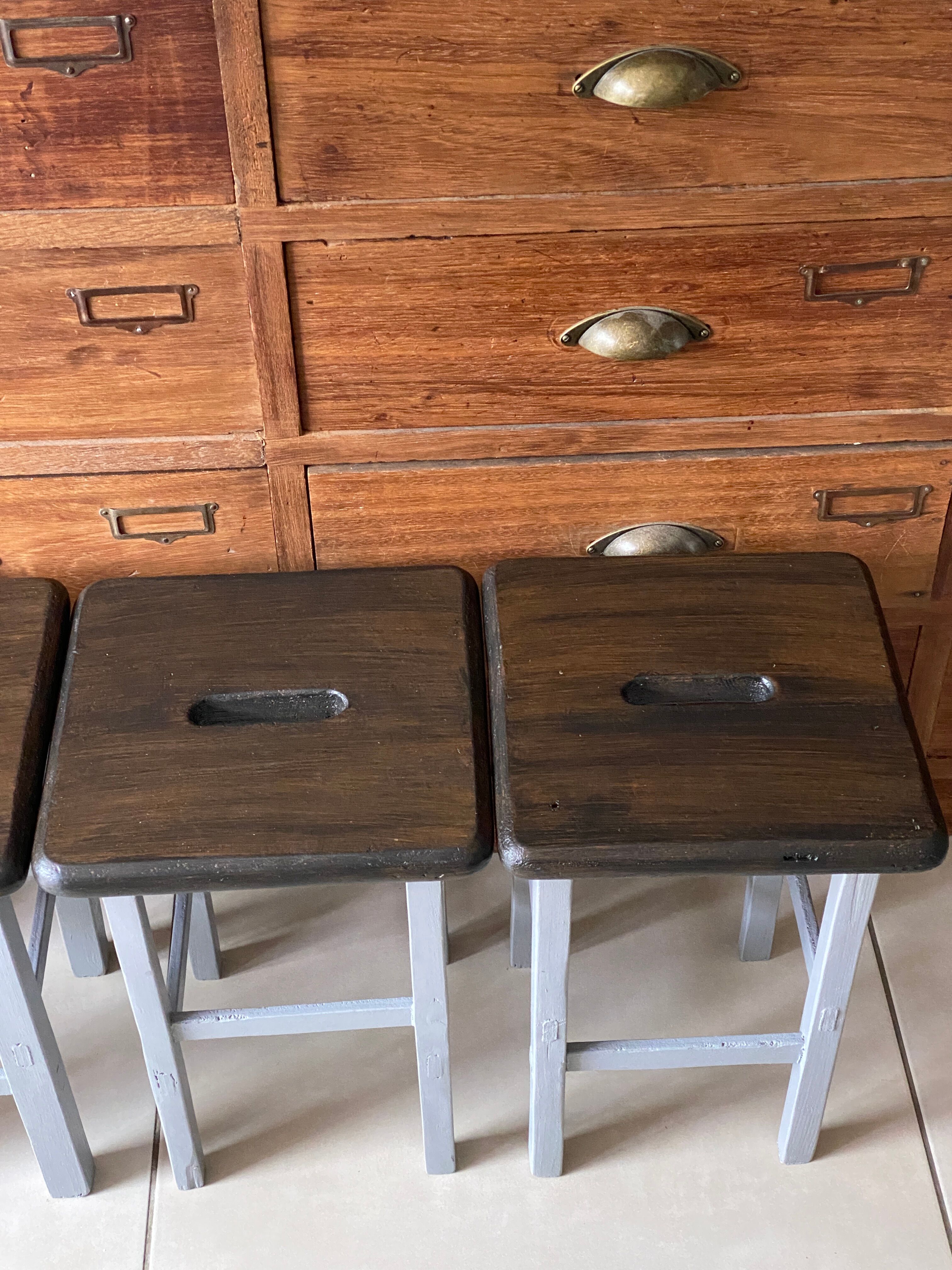 Wooden painter's stools