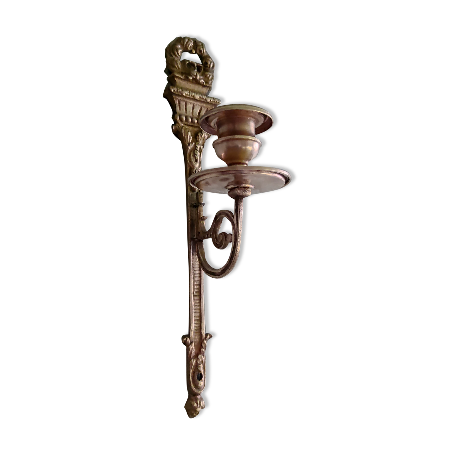 Wall candle holder in bronze and brass louis XVI style
