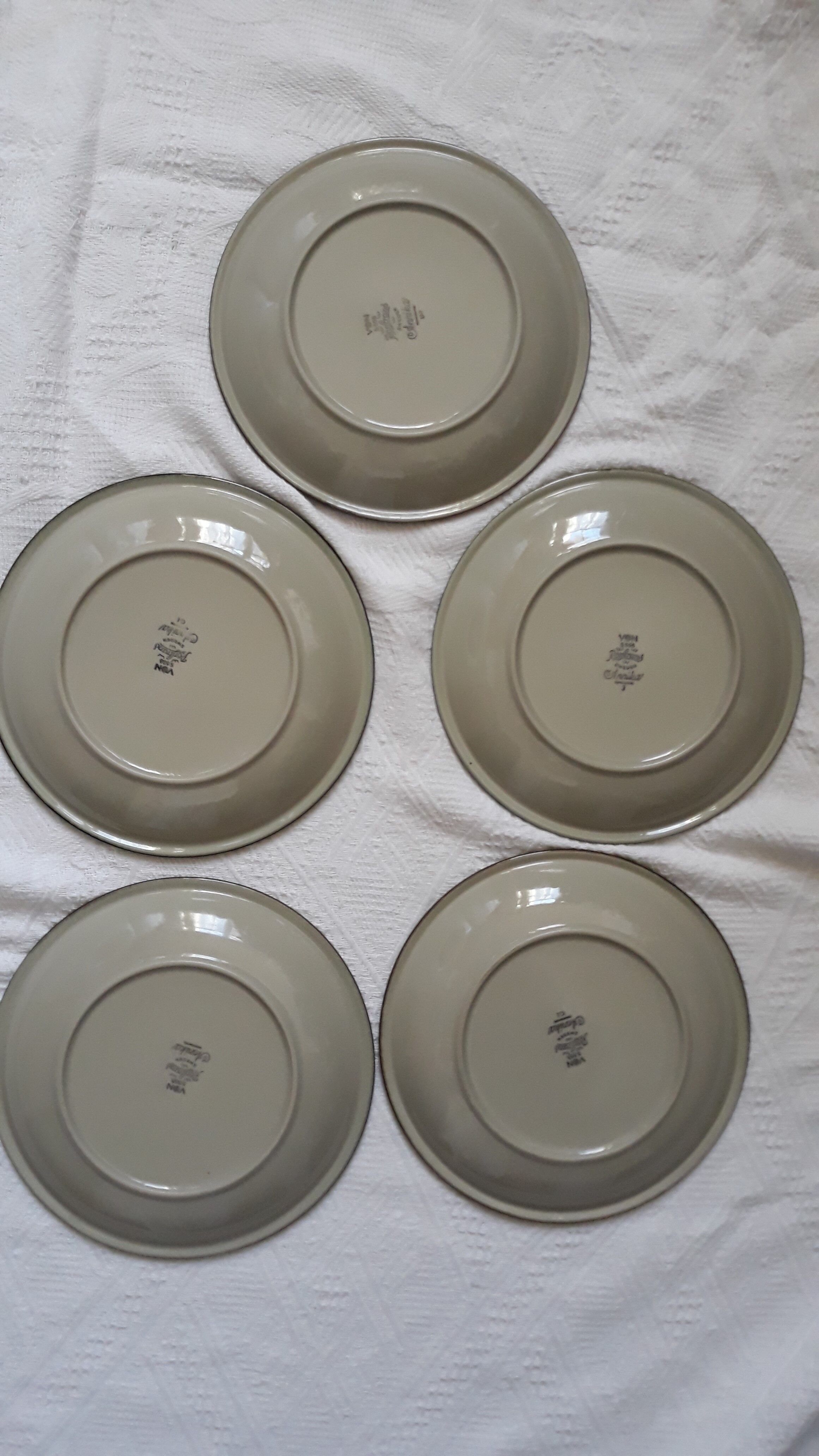 Annika Rörstrand set de 5 assiettes à entrée ou dessert