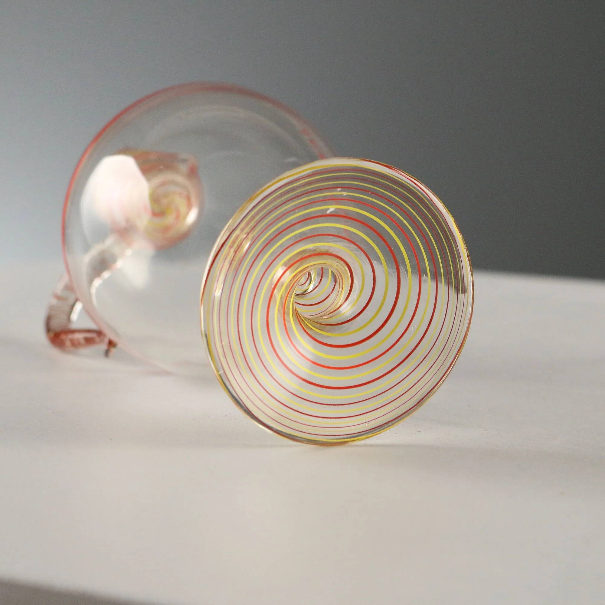 Antique blown glass carafe, Murano manufacture, Italy, 20th century