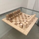 Travertine chess set 1970
