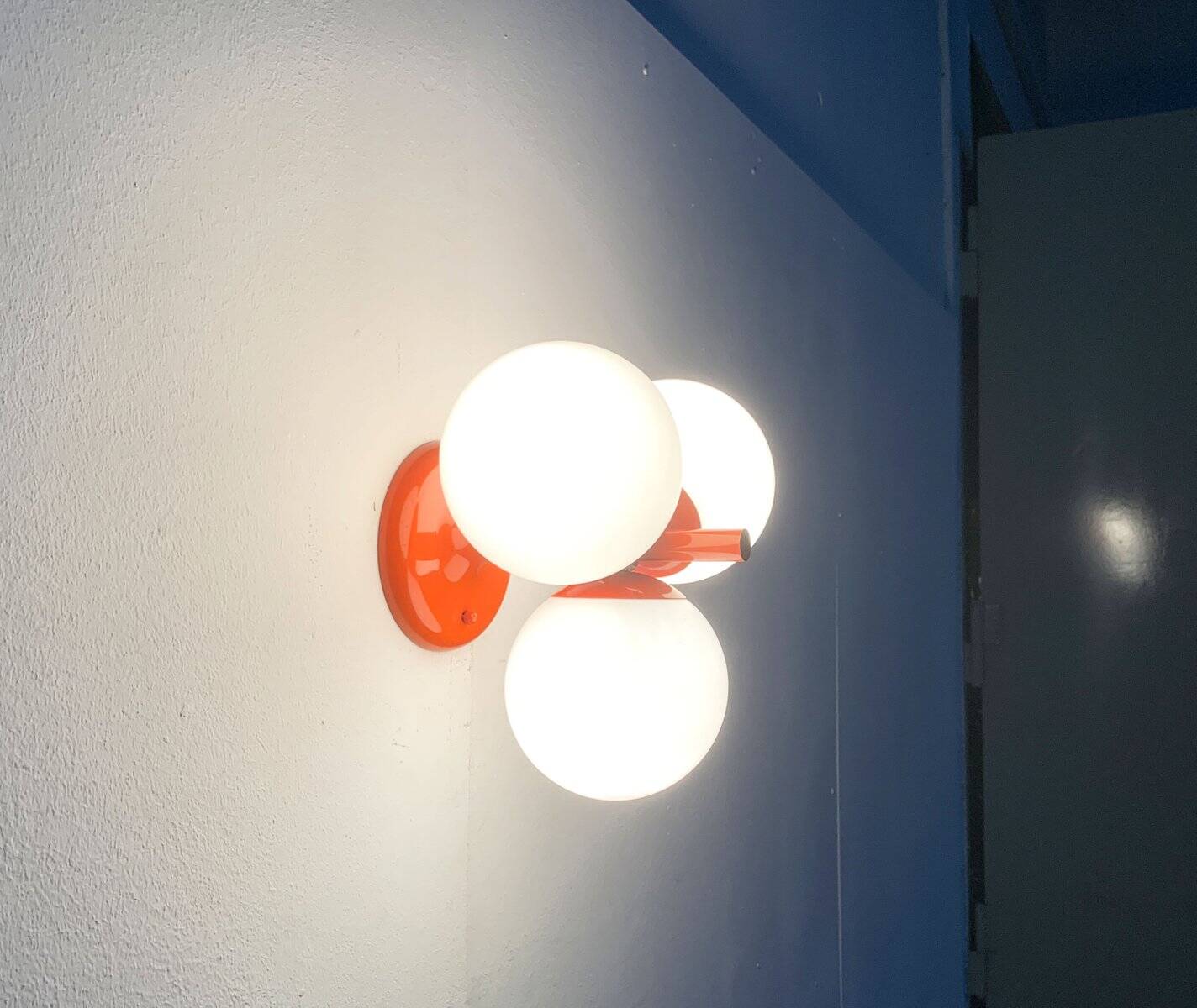 Ceiling lamp or wall sconce from the mid-century space age by Kaiser Leuchten.