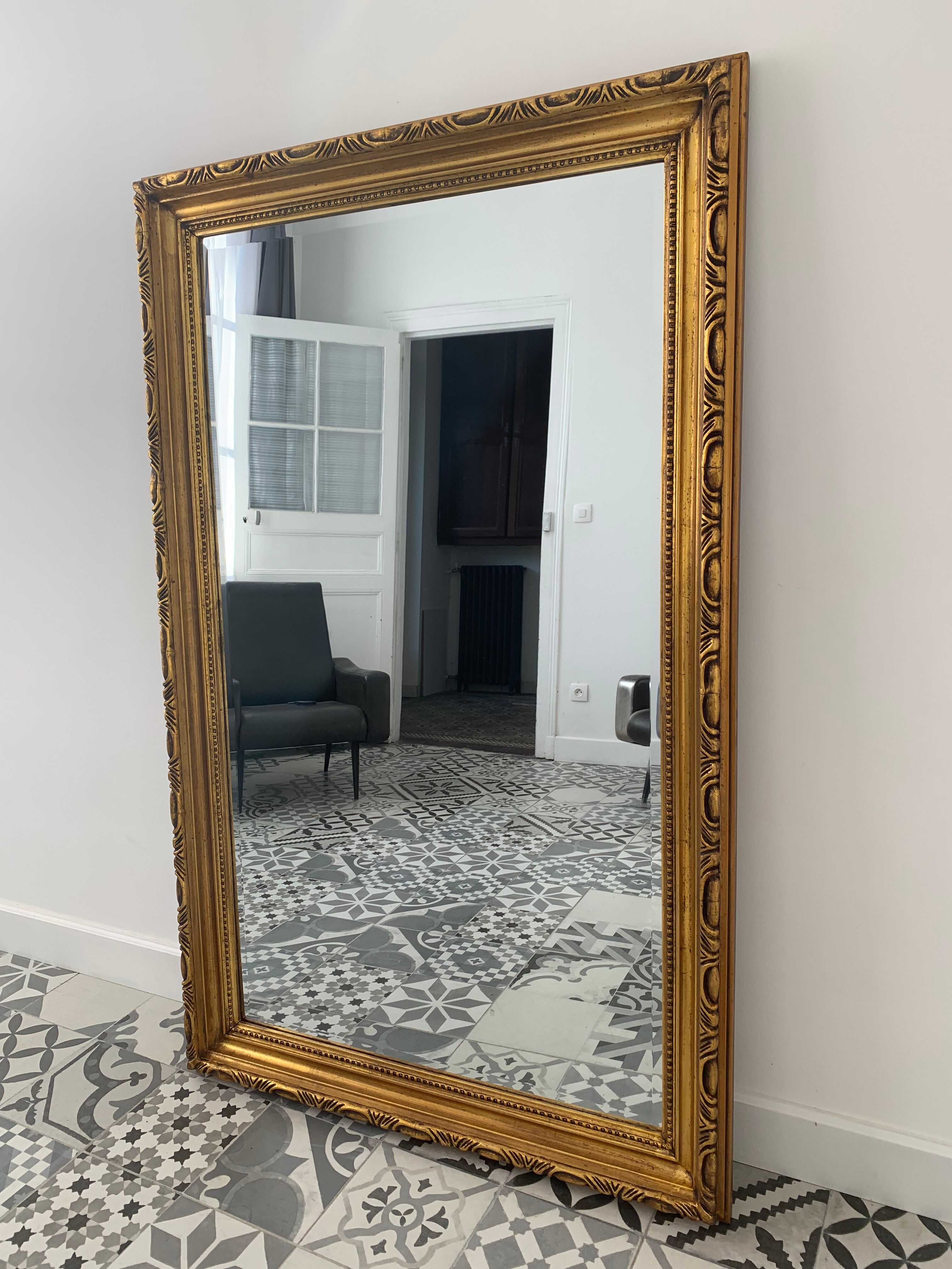 Old beveled mirror 159x99cm