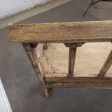 Patinated church pew