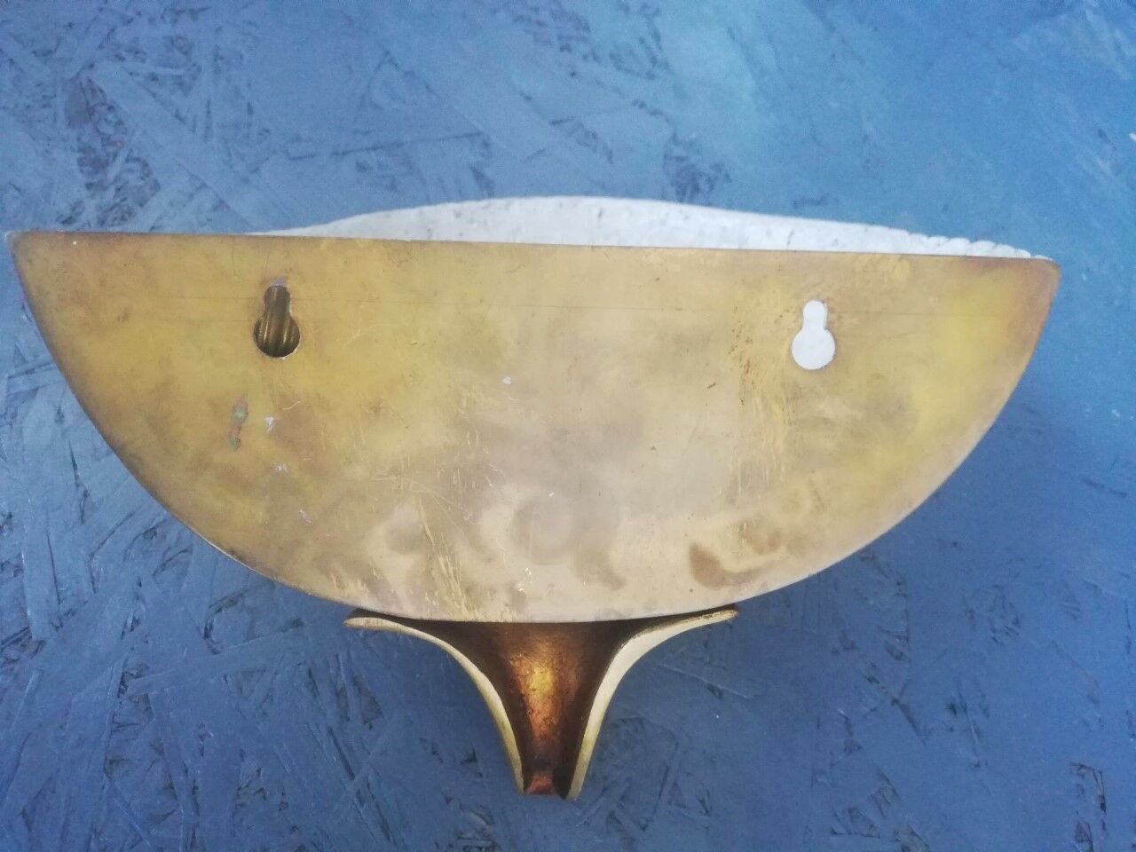 Art Deco wall lamp 40s in bronze and brass shell shape