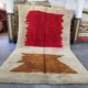 Moroccan Berber rug 300 × 200 cm – ecru, red and brown, graphic pattern