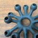 Brutalist Danish candle holder from the mid-century in cast iron by Jens H. Quistgaard.