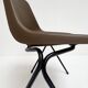 Brown and black set of 6 Polyprop chairs on a metal frame. The Polyprop cha