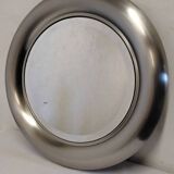 Reggiani round mirror in vintage chrome metal