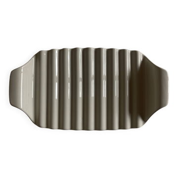 Plateau en faience ondulée Villeroy & Boch blanche 1970