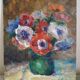 Victor Ferreri's bouquet of anemones oil on panel