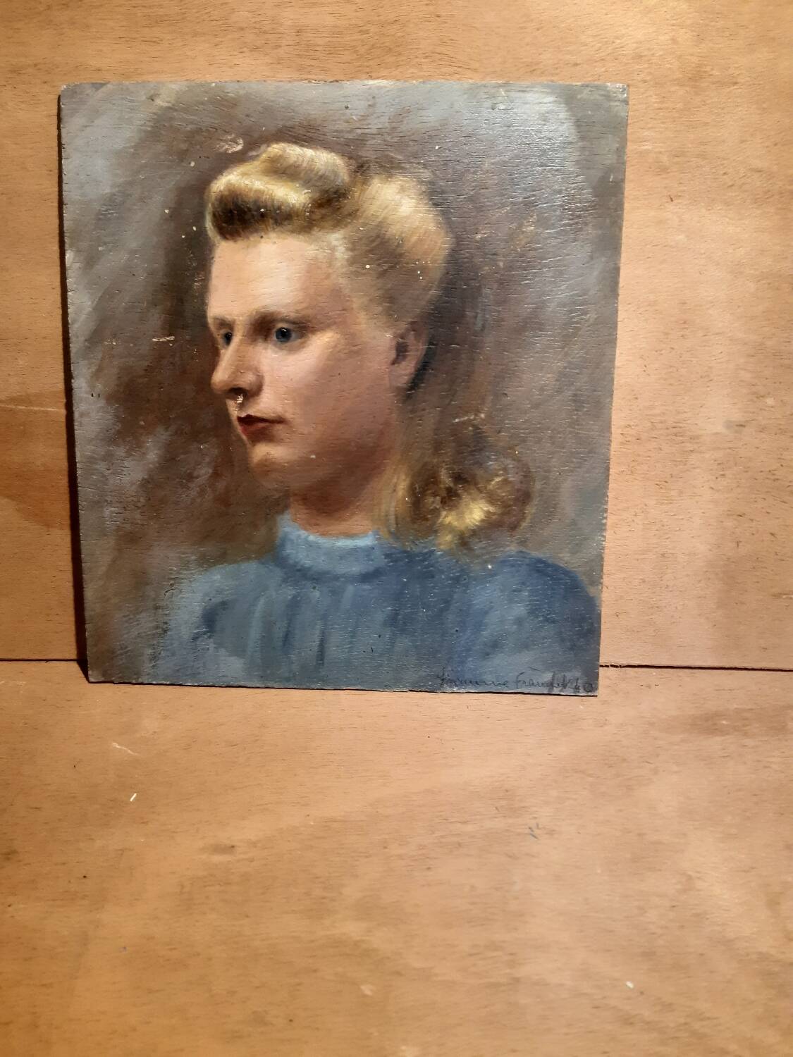 Tableau portrait femme 1940