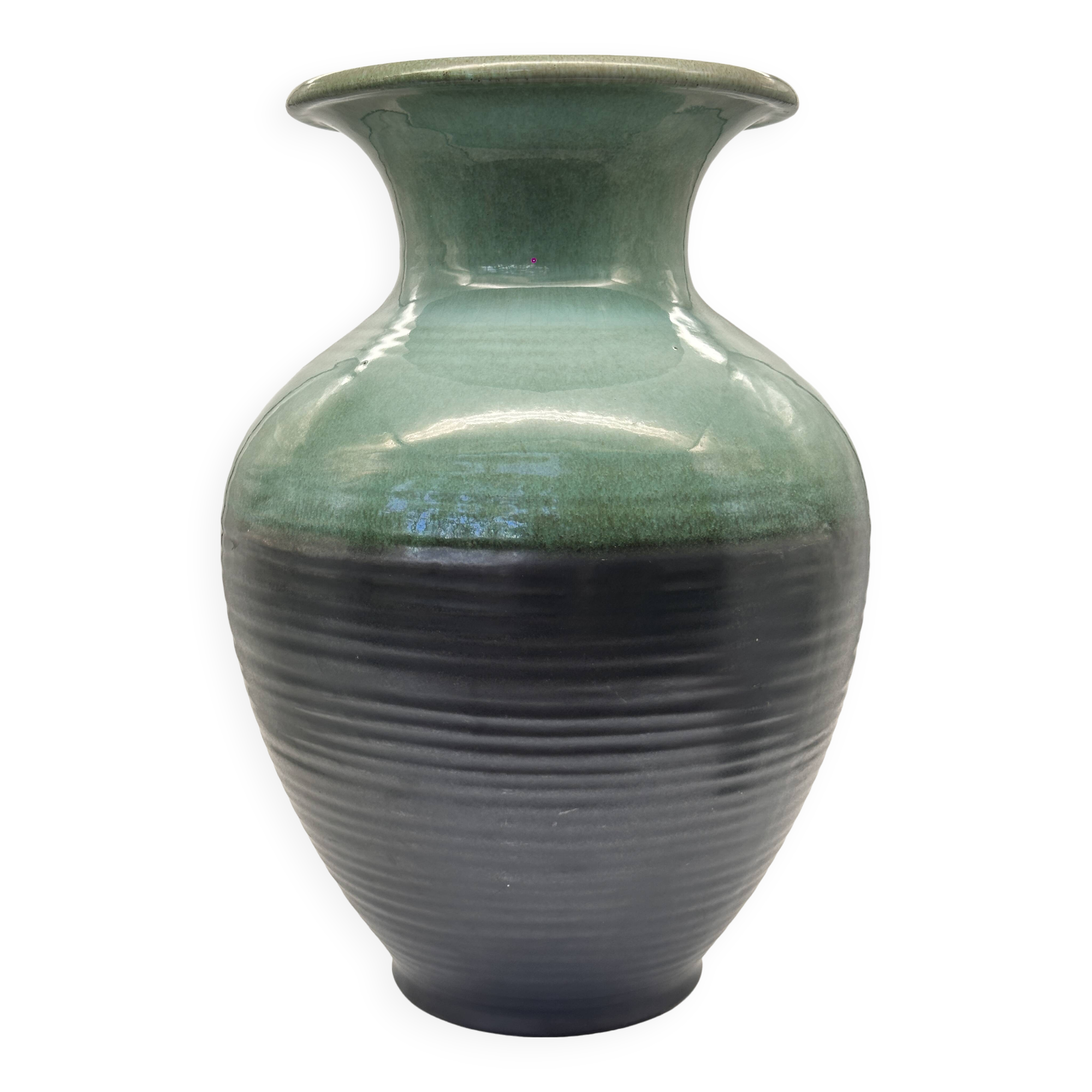 Large Ball-Shaped Ceramic Floor Vase from Karlsruher Majolika, West Germany, 1960s