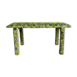 Floral velvet bench