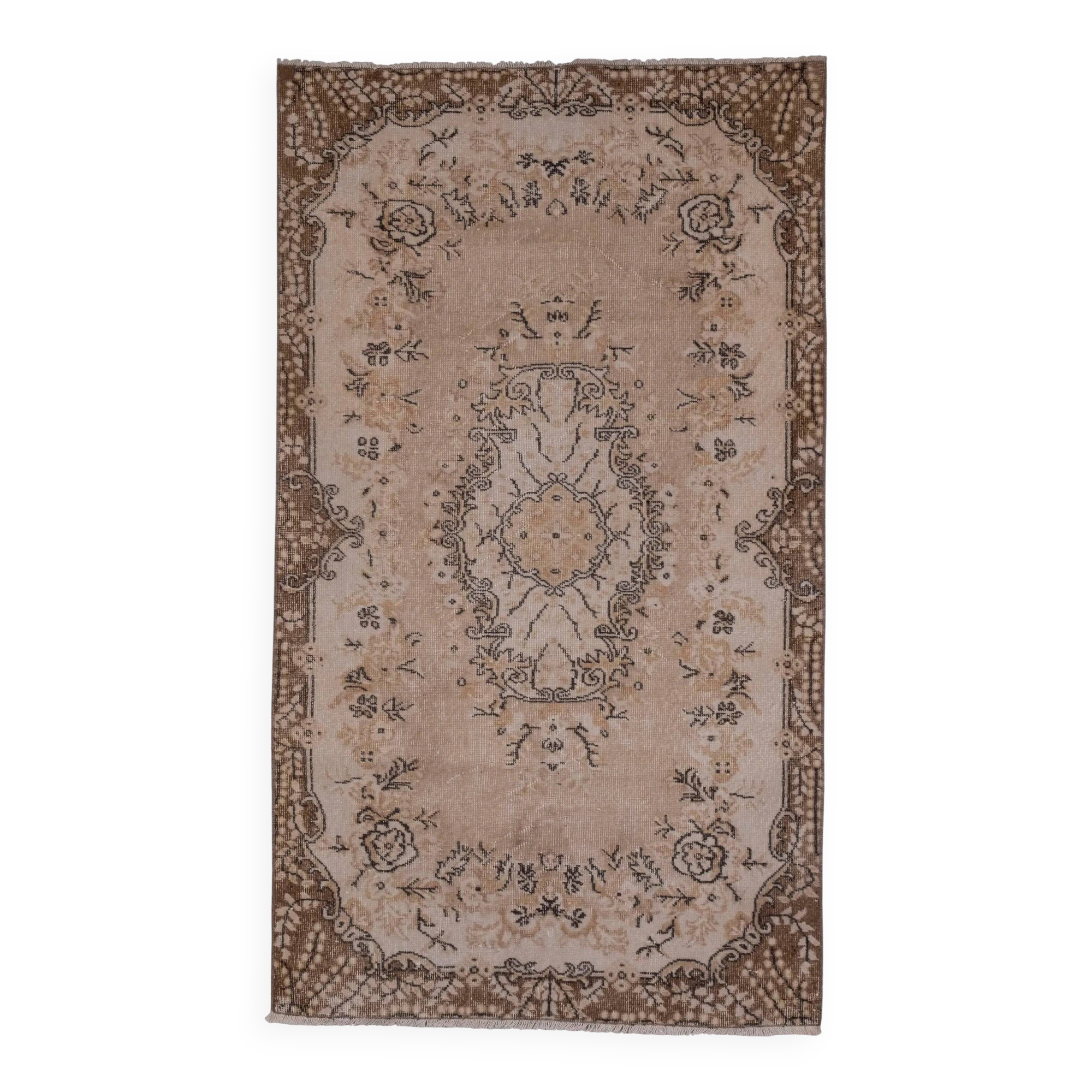 Vintage Turkish rug handmade 117x201 cm