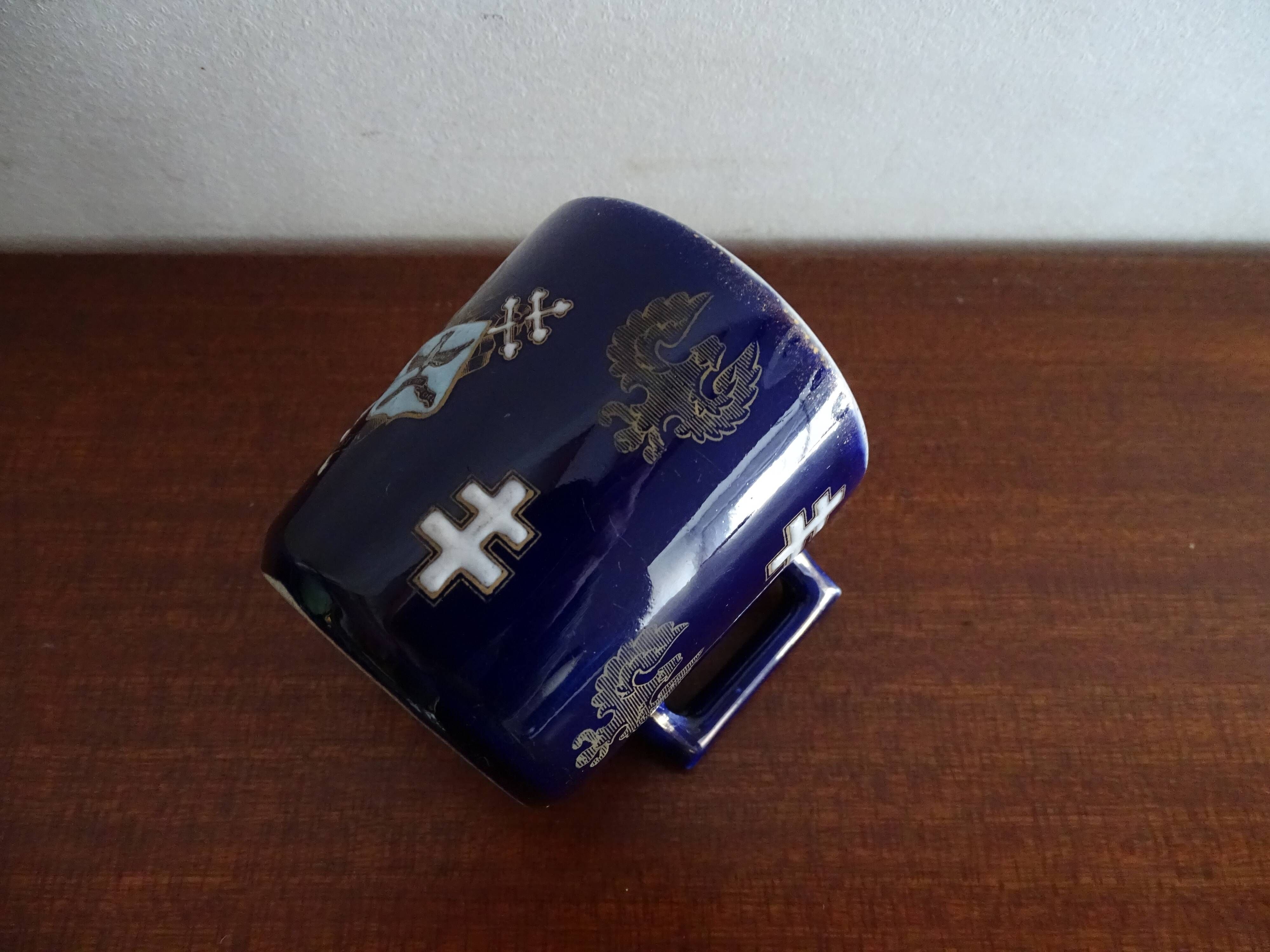 Coffee service Kg Lunéville 4 pers- Lys coat of arms Joan of Arc - Croix Lorraine