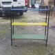 Vintage floor furniture perforated iron and metal