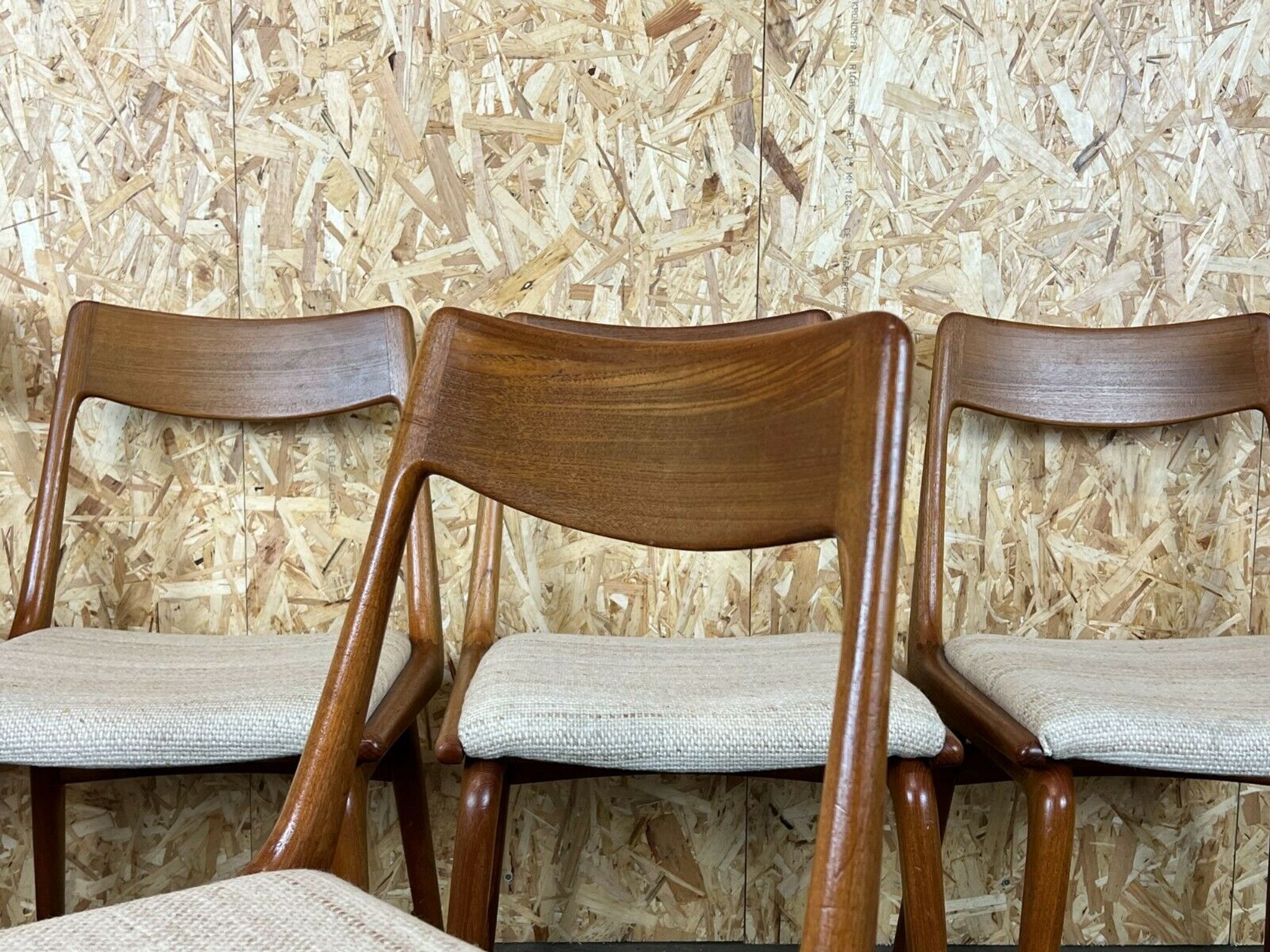 Set of 5 Boomerang chairs Alfred Christensen Slagelse Møbelværk teak 60s 70s