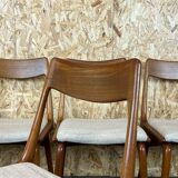 Set of 5 Boomerang chairs Alfred Christensen Slagelse Møbelværk teak 60s 70s