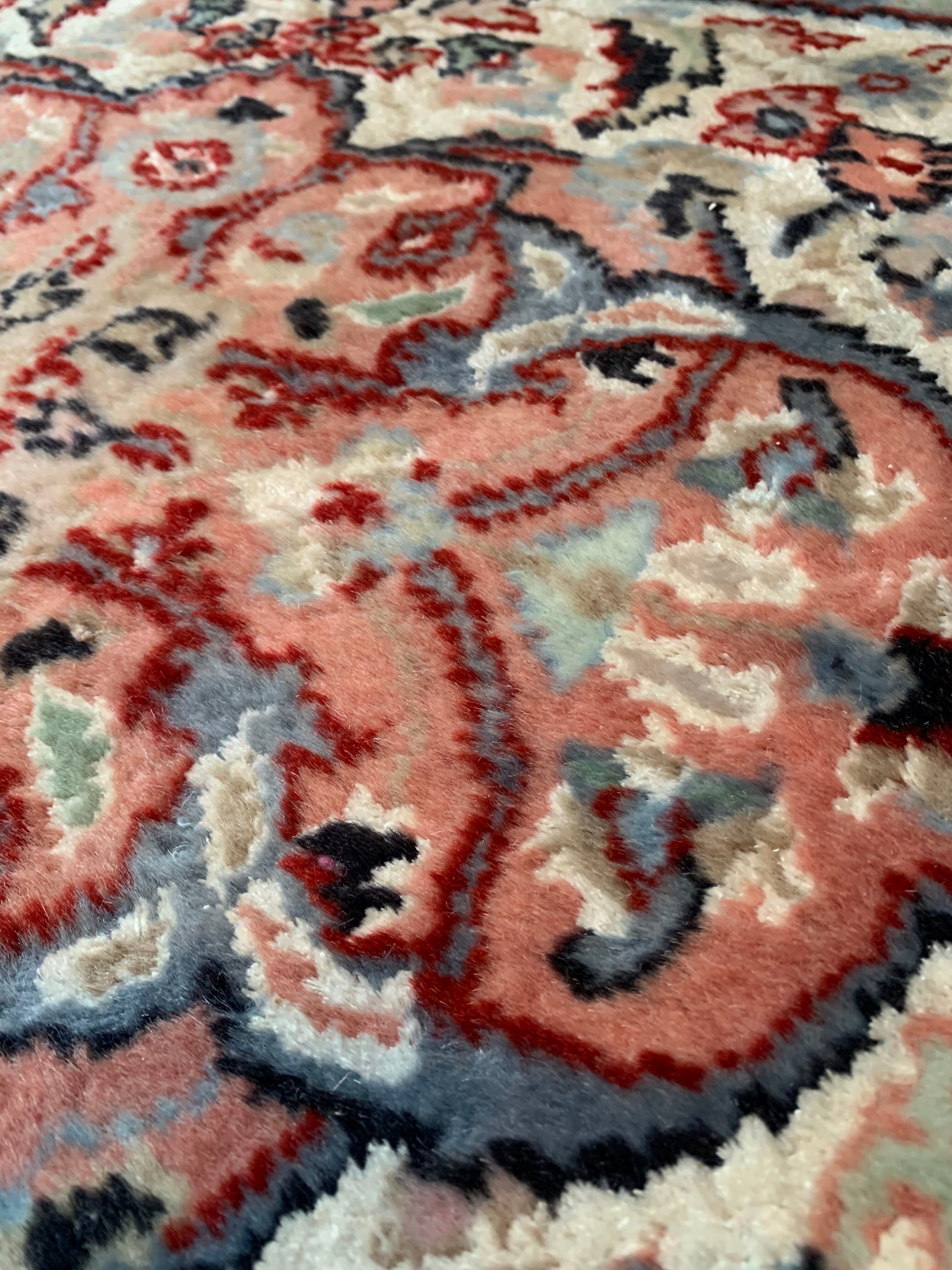 Iranian silk carpet handmade 76x131cm