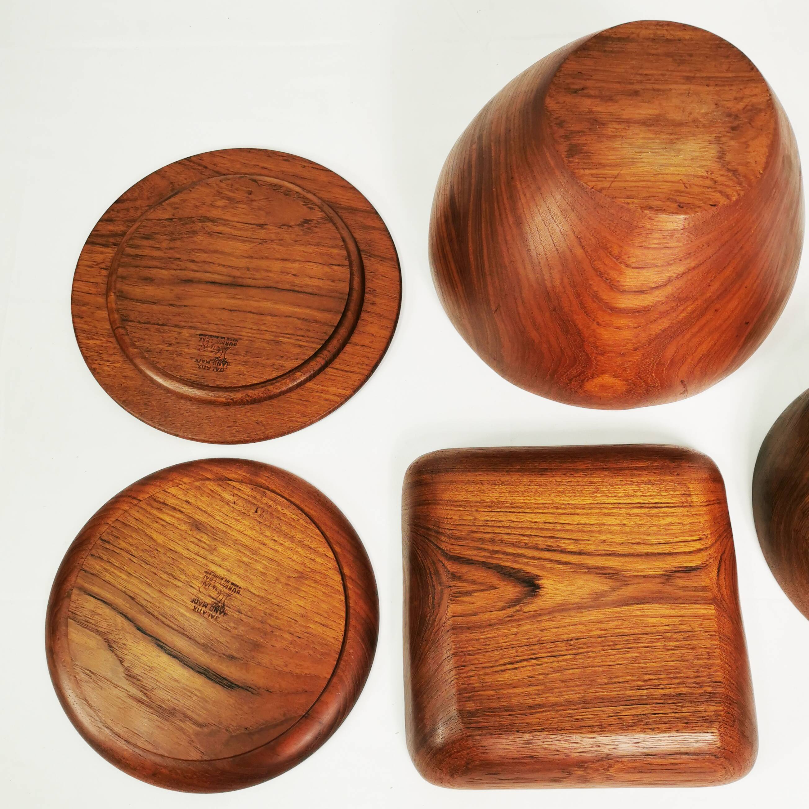 Mid Century Teak Dinnerware, 1960s