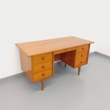 Vintage Scandinavian style executive desk in teak from the 60s