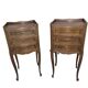 Pair of Louis XV style bedside tables in oak