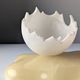 Broken egg alabaster sculpture lamp by Marco Ricciardi, Italy, 1980s