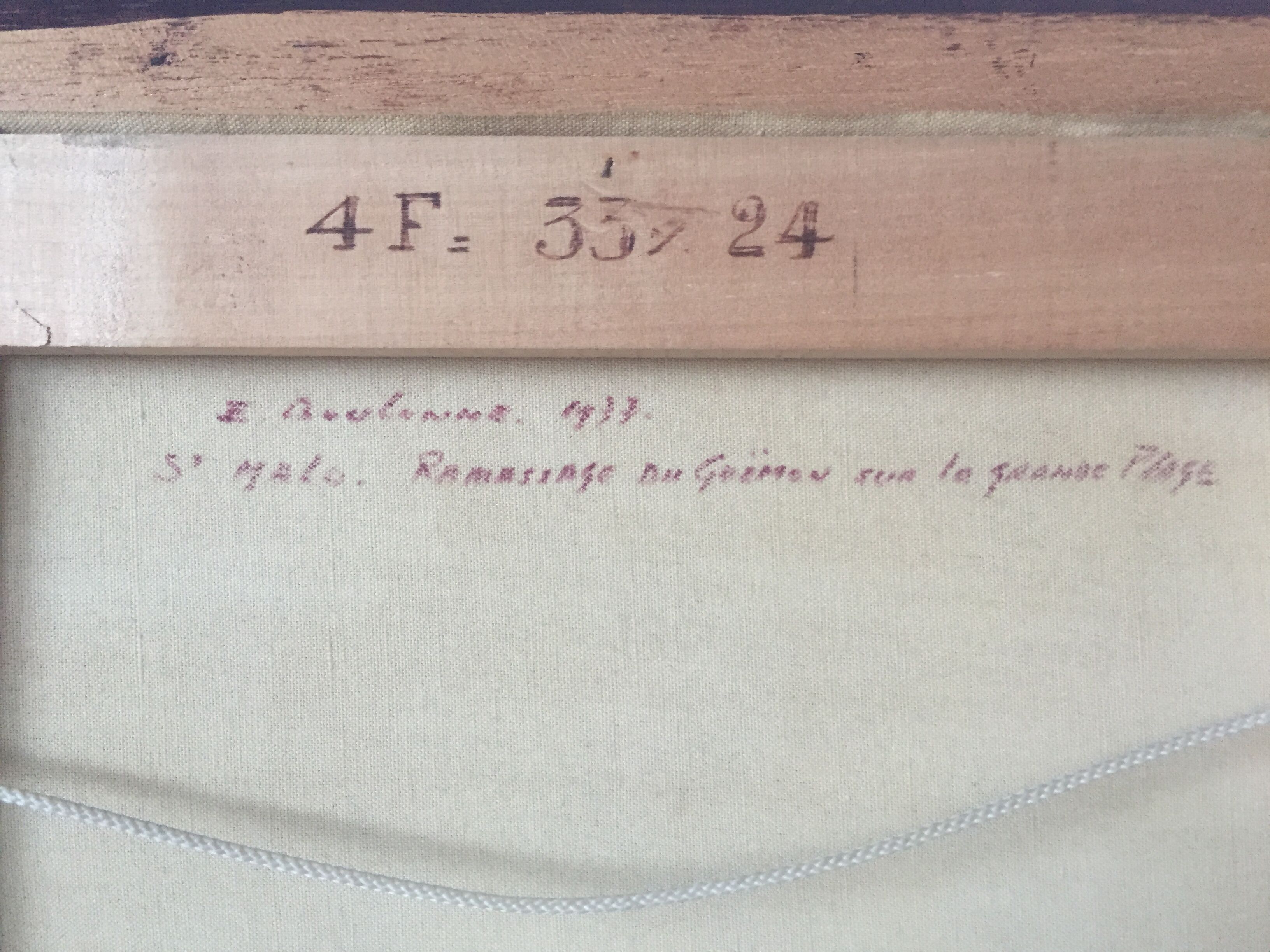 Oil on canvas gulls on the large beach of Saint-Malo