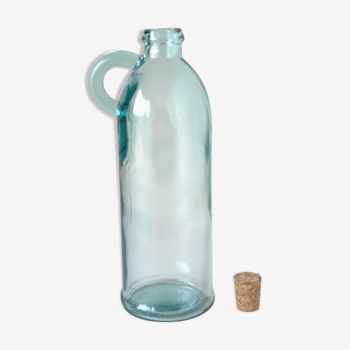 Vase soliflore bouteille en verre 22cm