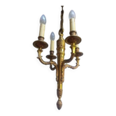Antique gilded bronze chandelier in Louis XVI style, 4 lights, in working condition - 3.2 kg!