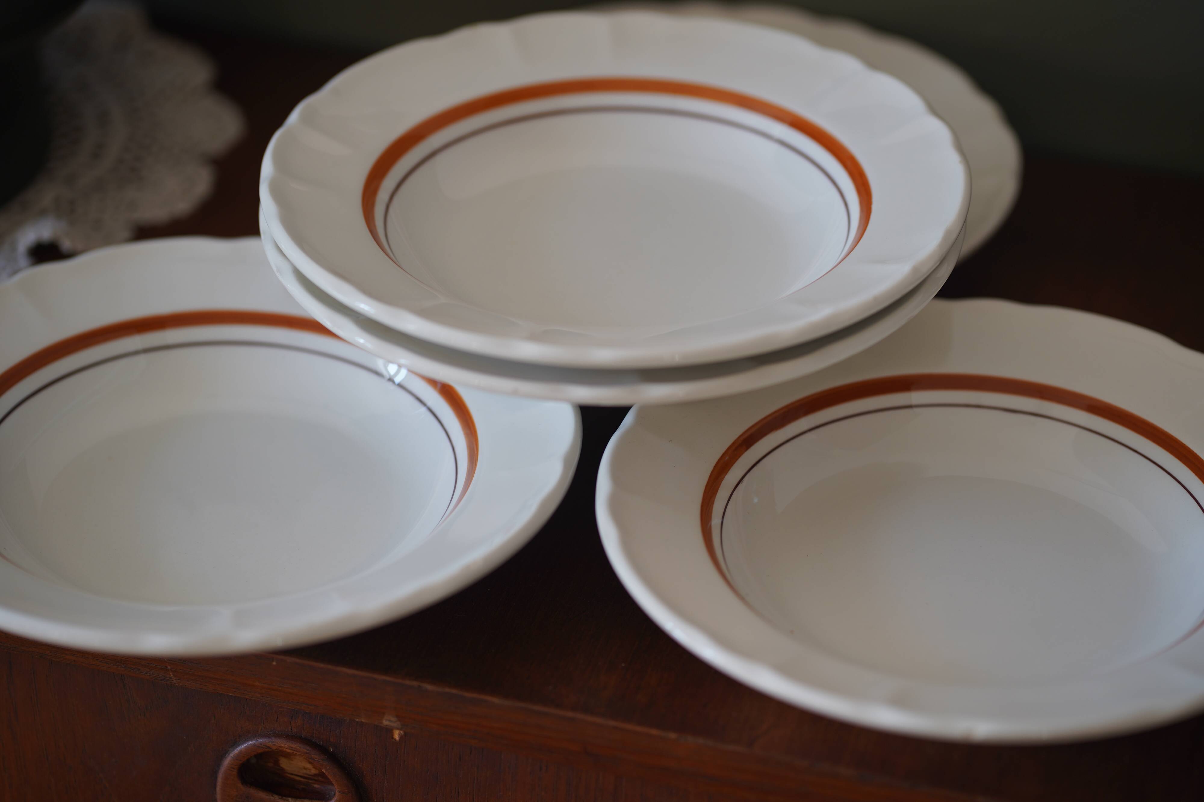 5 hollow plates ceramic