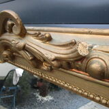 Golden mirror 19th with pediment