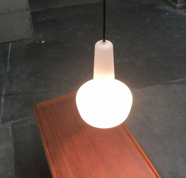 Suspension en verre Kreta par Jacob E. Bang pour Fog & Mørup et Holmegaard, années 1960