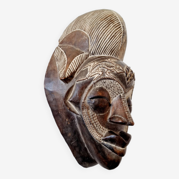 Large African Mask from Cameroon exceptional artisanal work with animal decoration