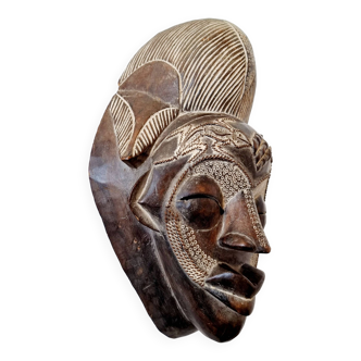 Large African Mask from Cameroon exceptional artisanal work with animal decoration